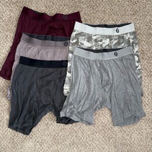 lululemon NWOT AIM Men's Long Leg Boxer Briefs - Gray, Black, Camo, Maroon
